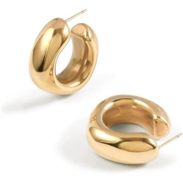 Conran Kremix Thick Gold Chunky Hoop Earrings Lightweight Open Hoops For Women _ Color_ Gold _ Size_ Please Comment For Sizes And Colors_